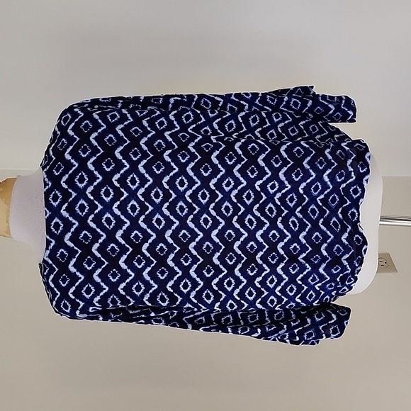 NWT! LOFT Size XS/S Blue multi tie dye print cardigan - Picture 3 of 9